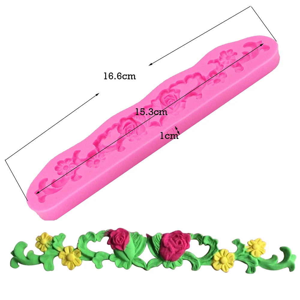 

Lace Soft Silicone Mold Fondant Mat Cake Decorating Cupcake Baking Tools Supplies Cookies Wedding Embossing