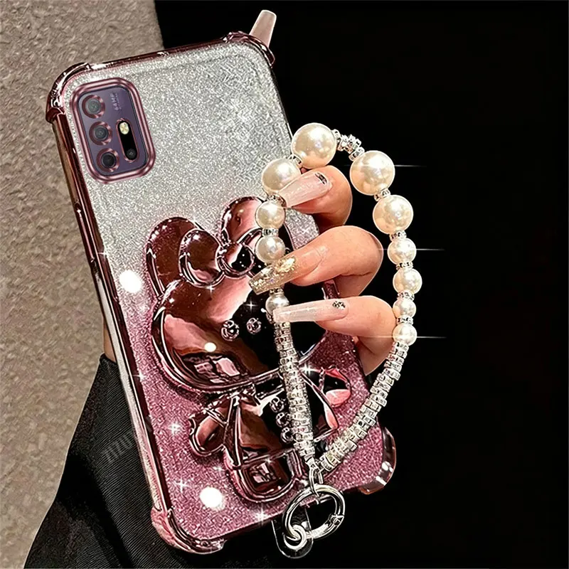 Rabbit Design Lanyard Phone Holder Case with Adjustable Strap