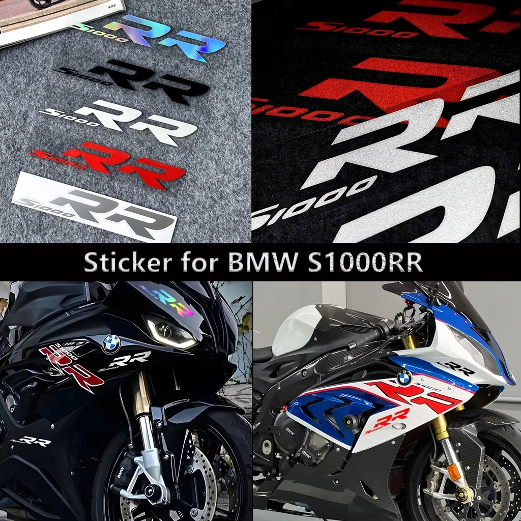 4 Adesivi Per Serbatoio BMW S1000RR - Design Tricolore - Foto 6