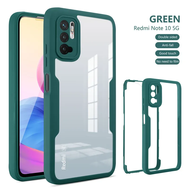 360 Full Body Cover For Xiaomi 11 Lite 5G NE 12 11T Poco X3 X4 Pro Double Clear Case Redmi Note 11S 10 11 Pro 9T 9AT 9C _voghion.com