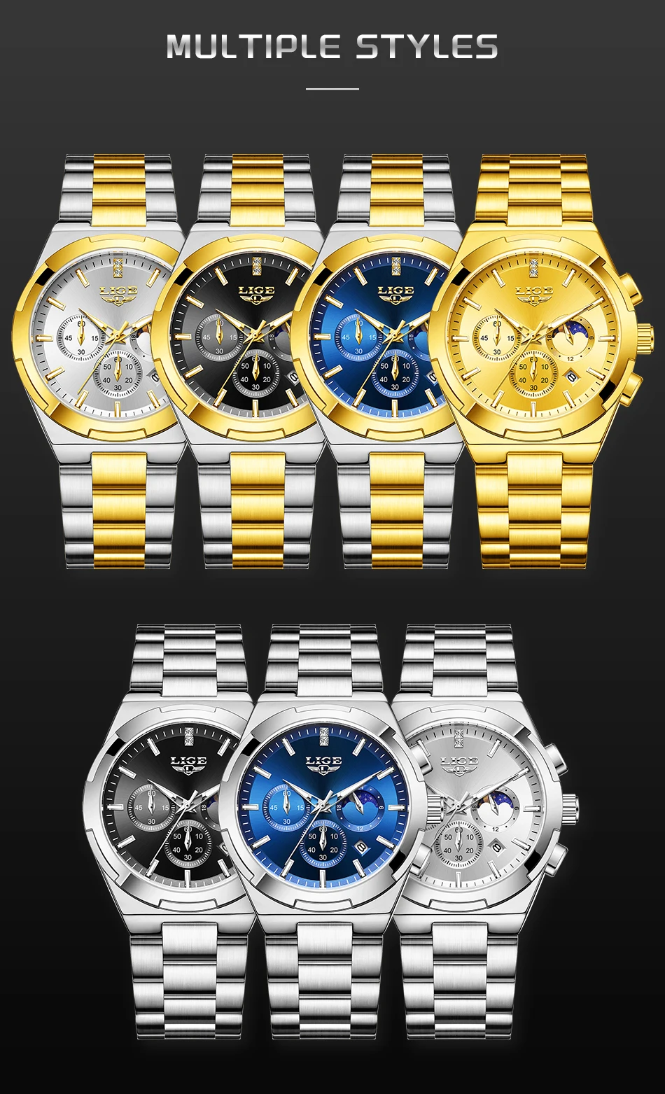 LIGE 89222 Watch for Men description image 6