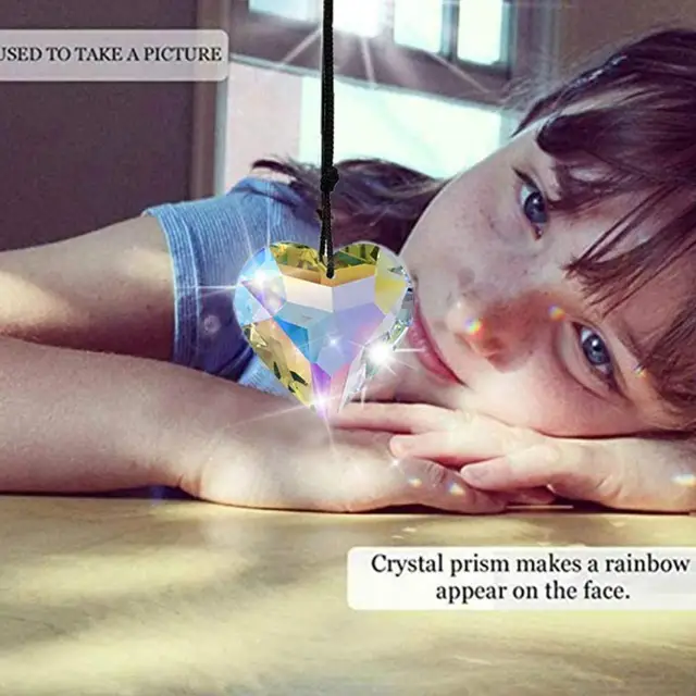 45 Mm -Es Szív Medál Kristály Diy Kerti Dekoráció Szabadtéri Szivárvány Prizma Gyártó Csillár B4Z4 - Image 5