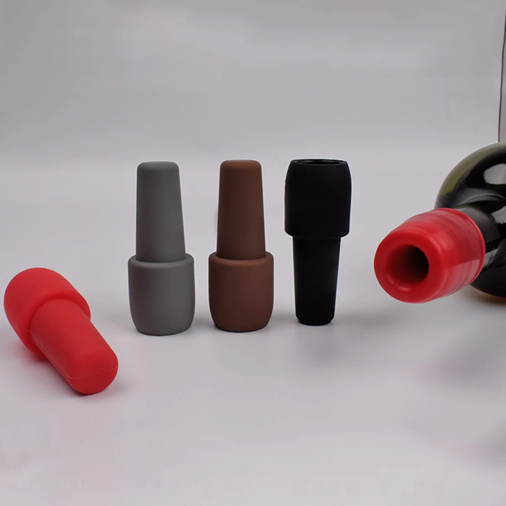 8Pcs Silicone Wine Stoppers Reusable Sparkling Wine Bottle Stoppers Wine Champagne Stoppers Bar Bartender Accessories