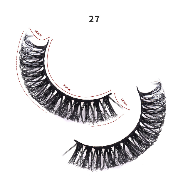 Curl 5 Pairs False Eyelashes Russian volumes 3D Fluffy Mink Lashes Reusable Fake Lashes russian lashes extensions faux cils