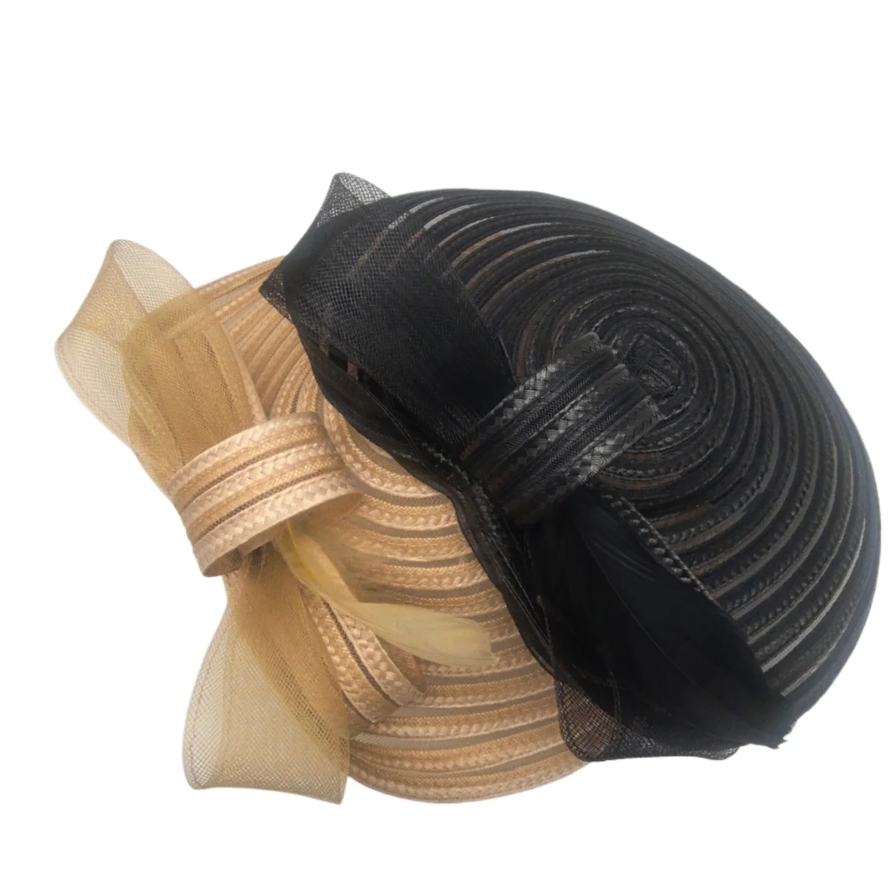 2026 Neuer Fascinator Eleganter Haarschmuck mit Schleife und Feder, Kentucky Derby Hüte, Teeparty Cocktailhut, Hochzeits- und Rennsport-Kopfschmuck – Detail 8