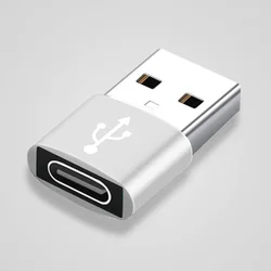 USB-C Male to Female OTG Phone Adapter and Converter (Silver)