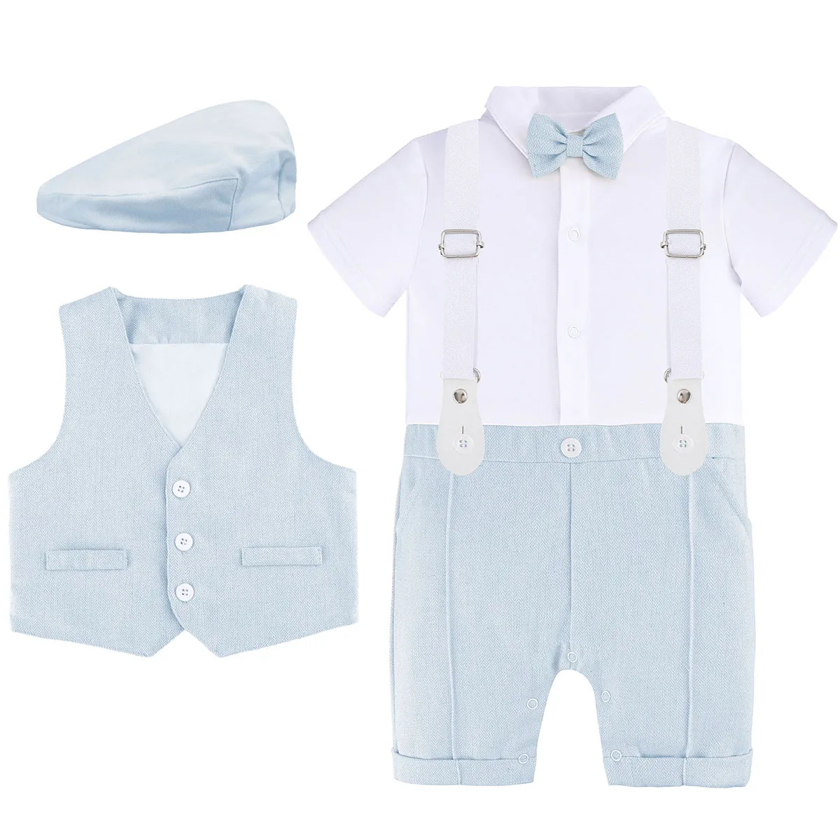 Baby Boys Wedding Outfit Infant Baptism Gentleman Set Birthday Party