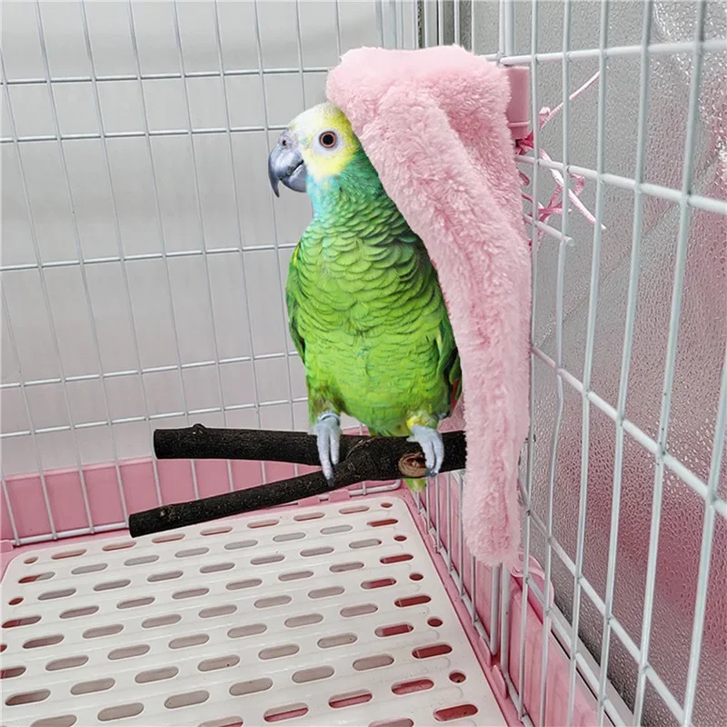 Wool Bird Blankets Bird Comfort Corner Parrot Cage Nestling Hut Warm Nest House Bed Hanging Hammock Toys