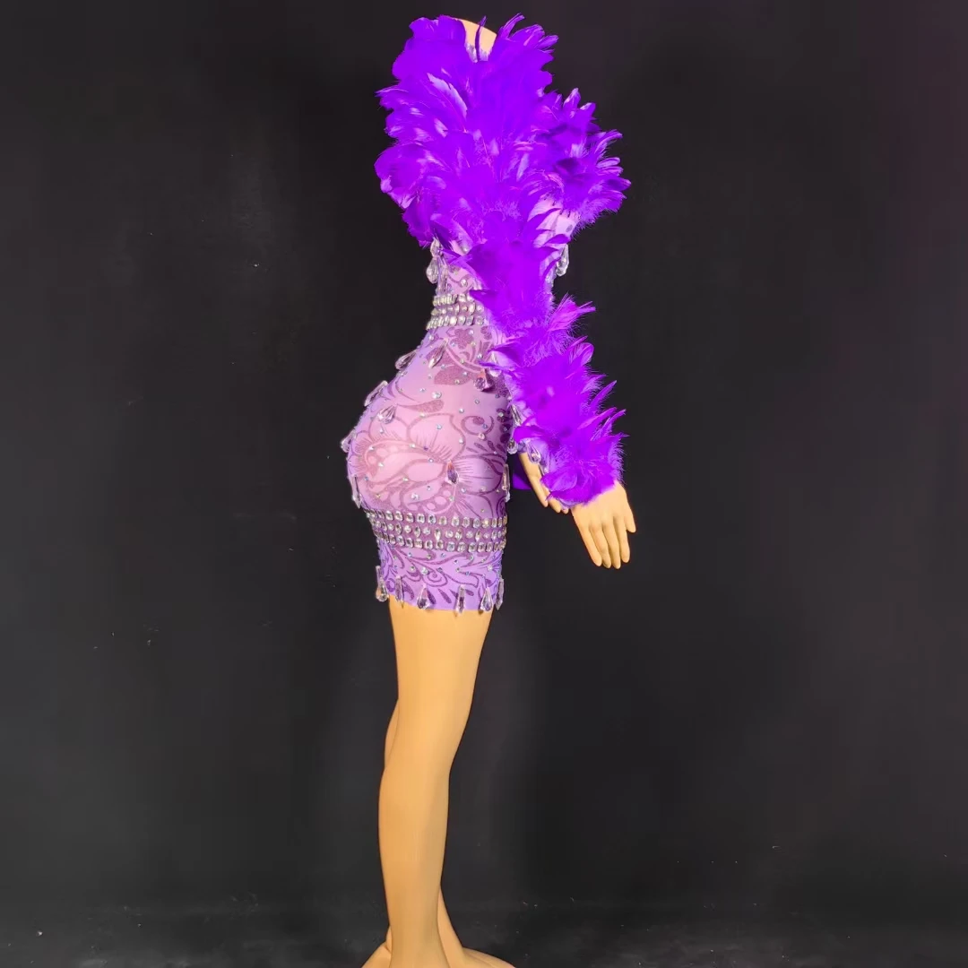 Рисунок 3 - Сексуальное прозрачное платье с кристаллами и перьями