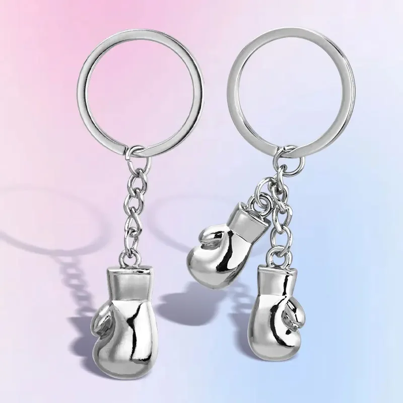 Unique Boxing Gloves Key Chain Simulation Fitness Equipment Pendant Personalized Keyring for Men Women Couple Car Keys Pendant 2
