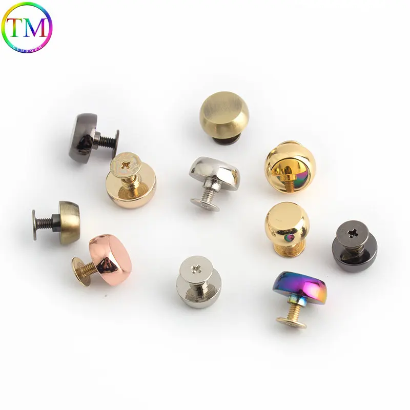 20-100 Pieces Metal Multi-Color Bucket Shape Rivet Spikes Round Head Screw Back Rivets Studs For Clothes Bag Shoes Accessories