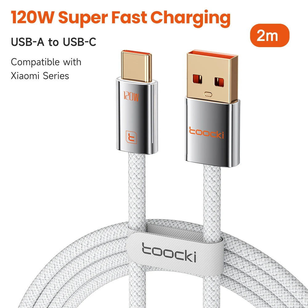 Toocki 120W 6A USB-C Fast Charging Cable