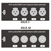 1Pair 4-Channel 3-Pin XLR Audio and DMX over Network Cable Extender, DMX512 Network Signal Extender 1 Male+1 Female 3