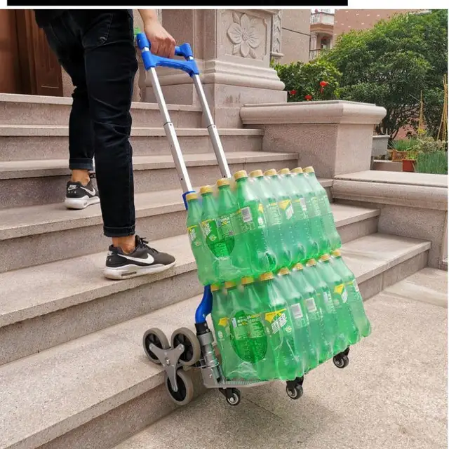 Összecsukható, Kiváló Minőségű Lépcső Mászó Kosár All Terepi Poggyászkocsi Bevásárló Kemping Nagy Teherbírású Kézi Teherautó Könnyű Kocsi - Image 6