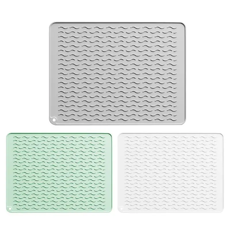 

Dish Drying Pad Silicone Draining Board Mat Dish Drying Mat Flexible Heat-Resistant Kitchen Sink Dish Drain Mat For Kitchen