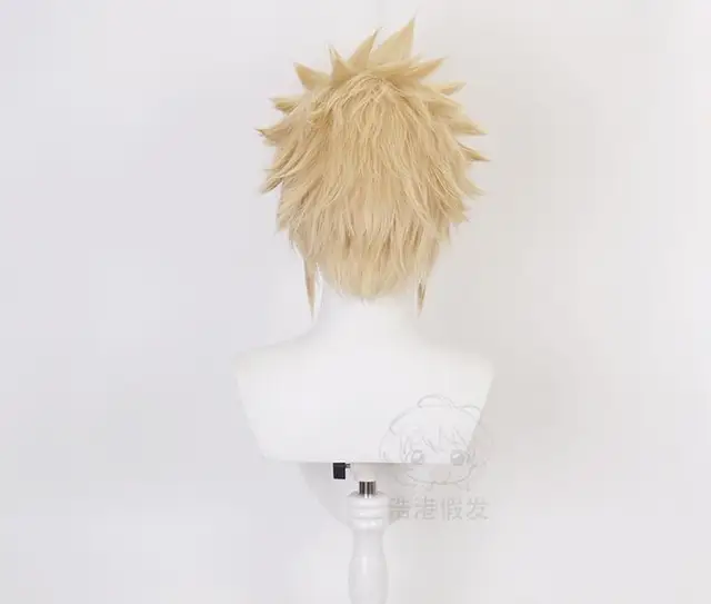 Anime Final Fantasy VII FF7 Cloud Strife Linen Blonde Cosplay Wigs Heat Resistant  Hair Wig A