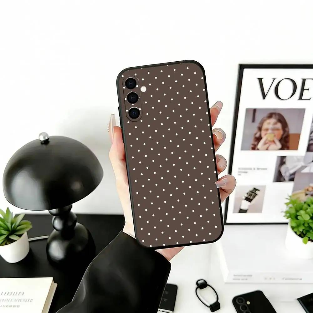 Classic Polka Dot Soft Black Phone Case