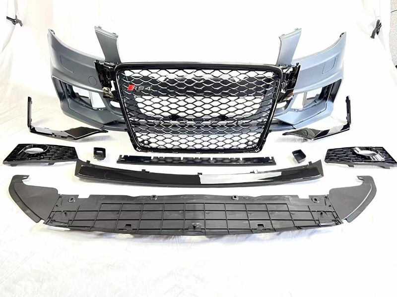 08-23 A4L modified RS4 large surround A4LB9 front and rear bumpers RS4 front bumper