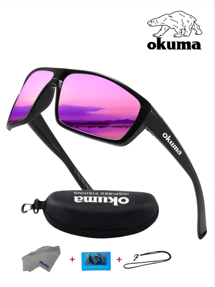 OKUMA 스포츠 선글라스 UV400 보호용 낚시 고글 남녀공용 야외 운전용