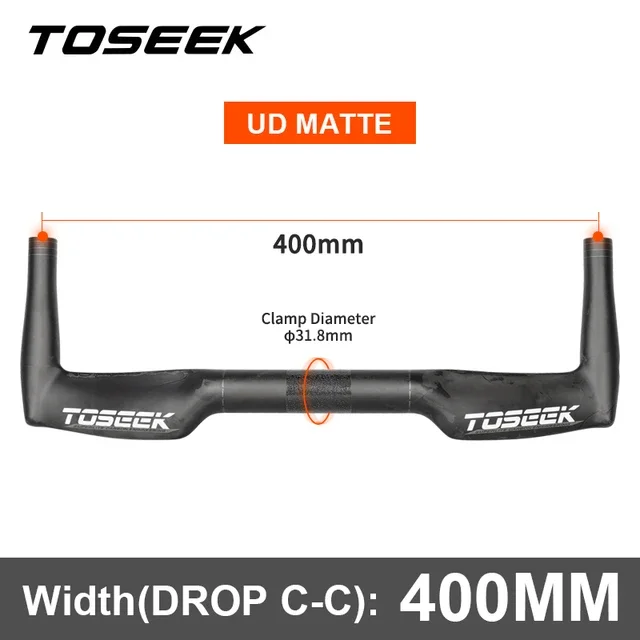 TOSEEK フルカーボン TT ハンドルバー 400/420/440 ミリメートル