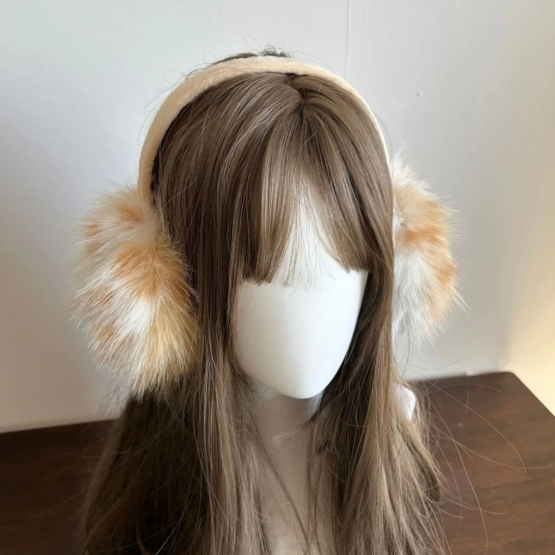 Folded Earmuffs Winter Ear Protection Cycling Earbags Accessories Women Y2k Leopard Faux Fur