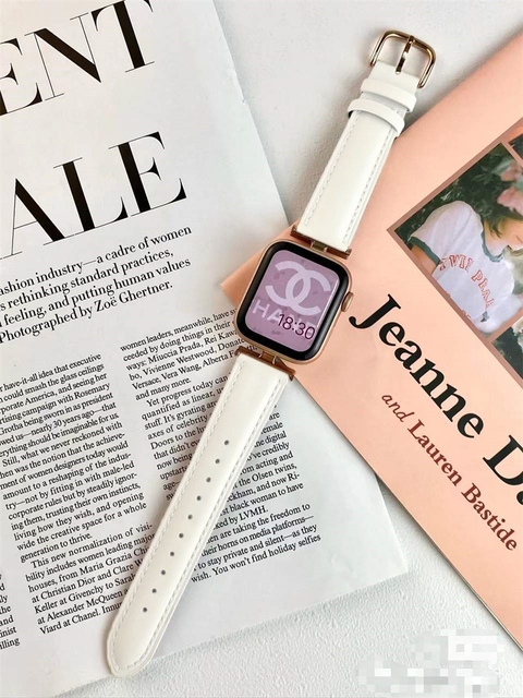 Leather strap For Apple Watch band 44MM 40MM 42MM 38MM Bracelet Belt for iWatch series 7 6 SE 5 4 41MM 45MM Correa Wristband