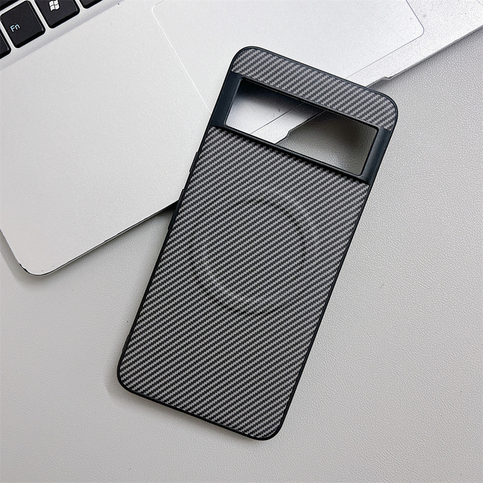 Luxury Carbon Fibre Pattern PC Magnetic Phone Case For Google Pixel 9 8 Pro XL 8A 7 7A 6 6A 5A Wireless Charging Protector Cover