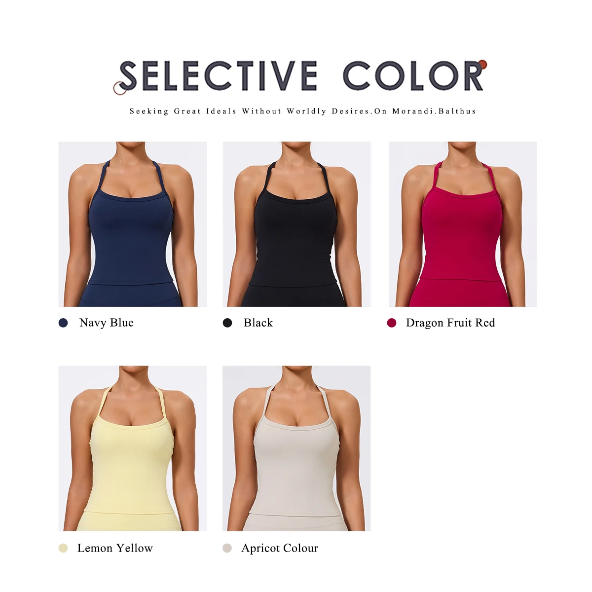 Hearuisavy Women Sports Tank Top Built in Bra Backless Yoga Camisole Slim Fit Workout Vest For Gym Running Fitness Training Wear - תמונה 3