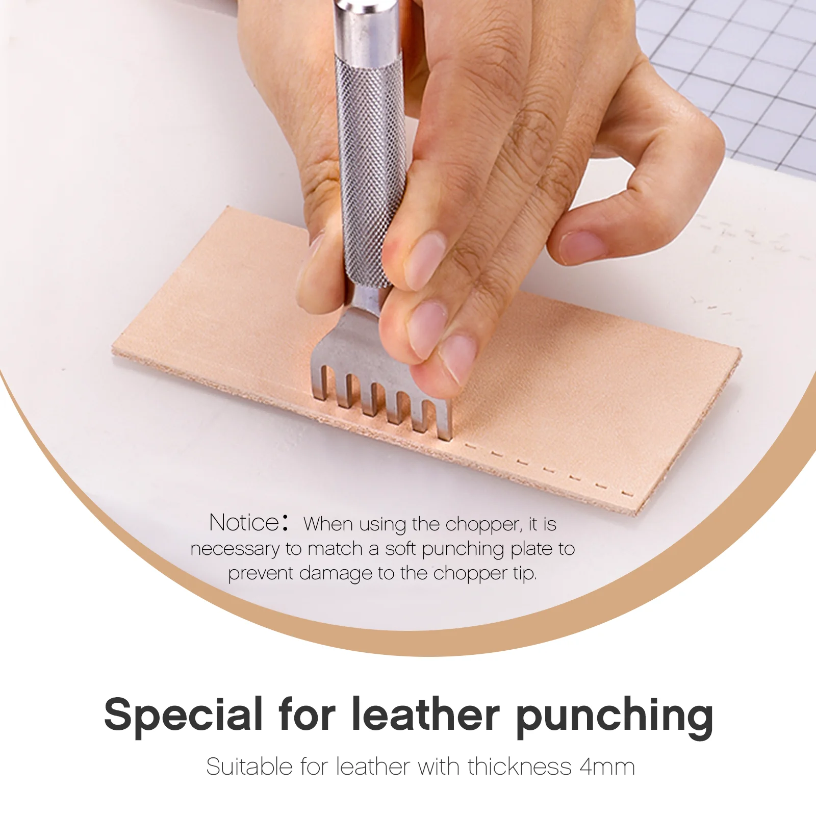 3/4/5mm Leather Hole Punch 1+2+4+6 Prong DIY Stitch Leather Craft Tool Set