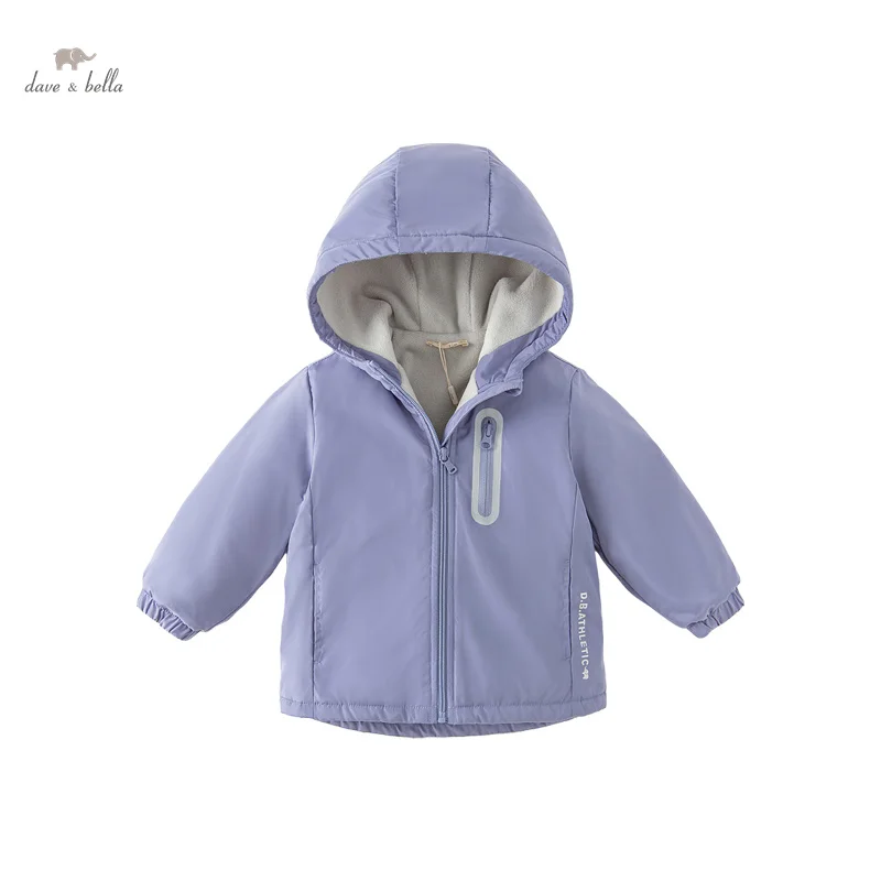 Dave Bella Children Girls Boys Plush Jacket 2023 Winter New