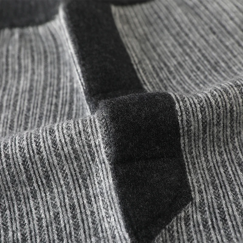 Men High Waist Pants Autumn Winter Casual Knitted Leggings Warm Wool Pant