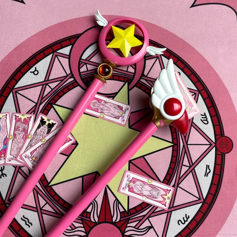 

New Anime Cardcaptor Sakura Kinomoto Sakura Cosplay Stick Crystal Star/Bird Head Magic Wand Gilrs Halloween Party Cosplay Props