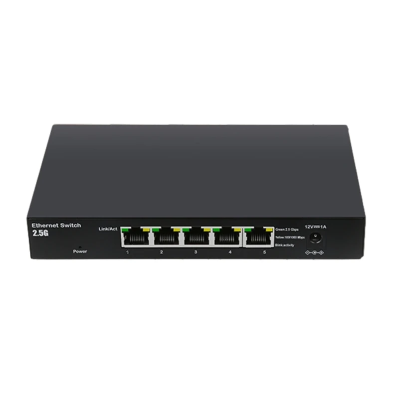 5포트 2.5Ghz 기가비트 데스크탑 스위치 박스 BufferFree 빠른 파일 전..