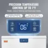 Chest Freezer, 10 Cu.ft Compact Deep Freezer, Free Standing Top Open Door Compact Freezers with 2 Removable Baskets & Adjustable 4