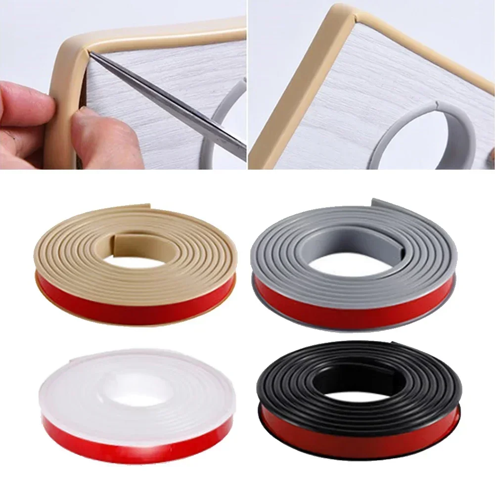 Durable Edging Tape Edge Guard Strips Rubber 1 Meter Furniture Self-adhesive U-Shaped 12/14/18/20/25mm