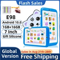 Gift Silicone Bracket Case 7 Inch E98 Android 10.0 KID Tablet 1GRAM 16GROM Quad Core Dual Camera WIFI 1