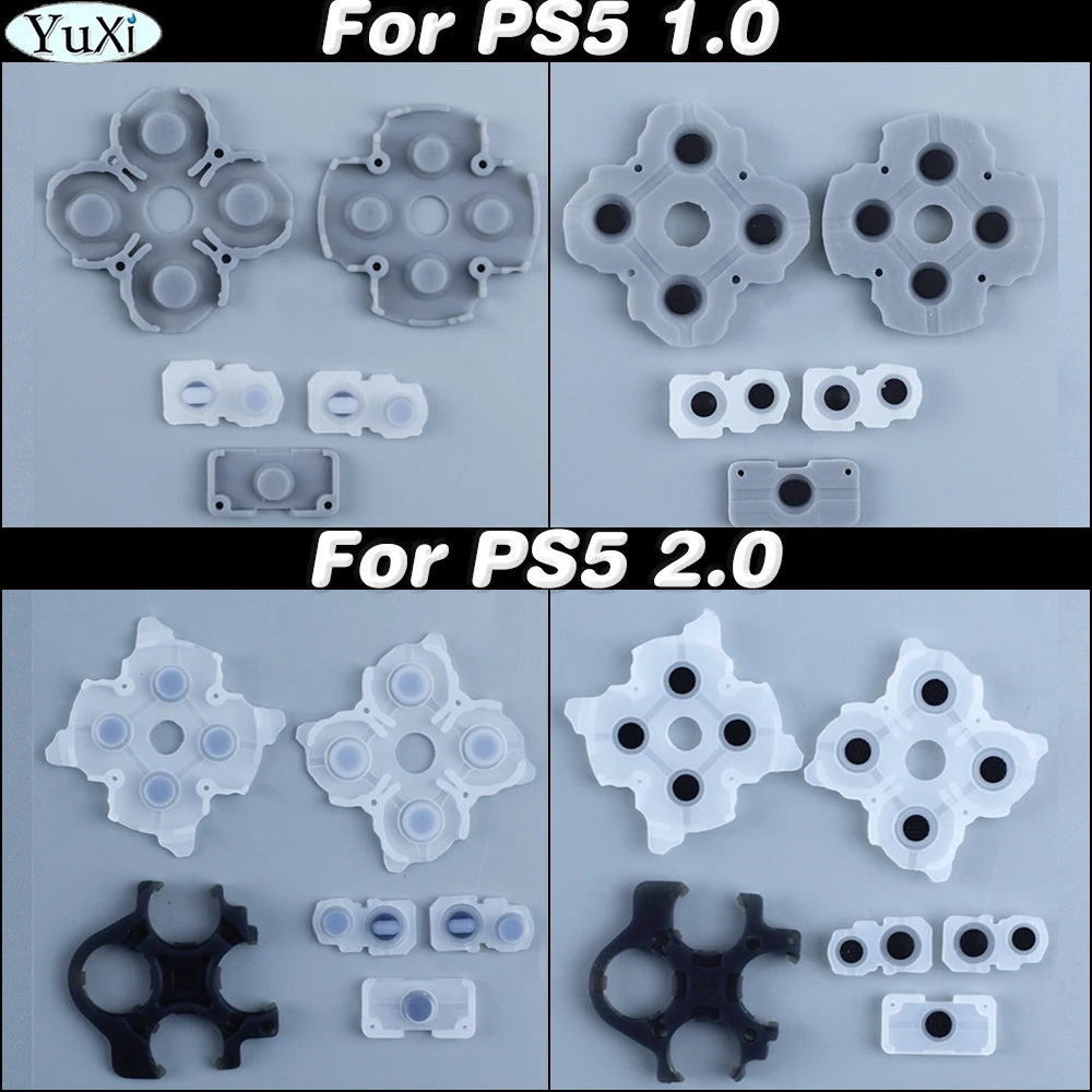 

1Set Conductive Rubber Silicone Button Pad For PS5 D-pad Keypad For Sony PlayStation5 V 1.0 V 2.0 Gamepad Controller Parts