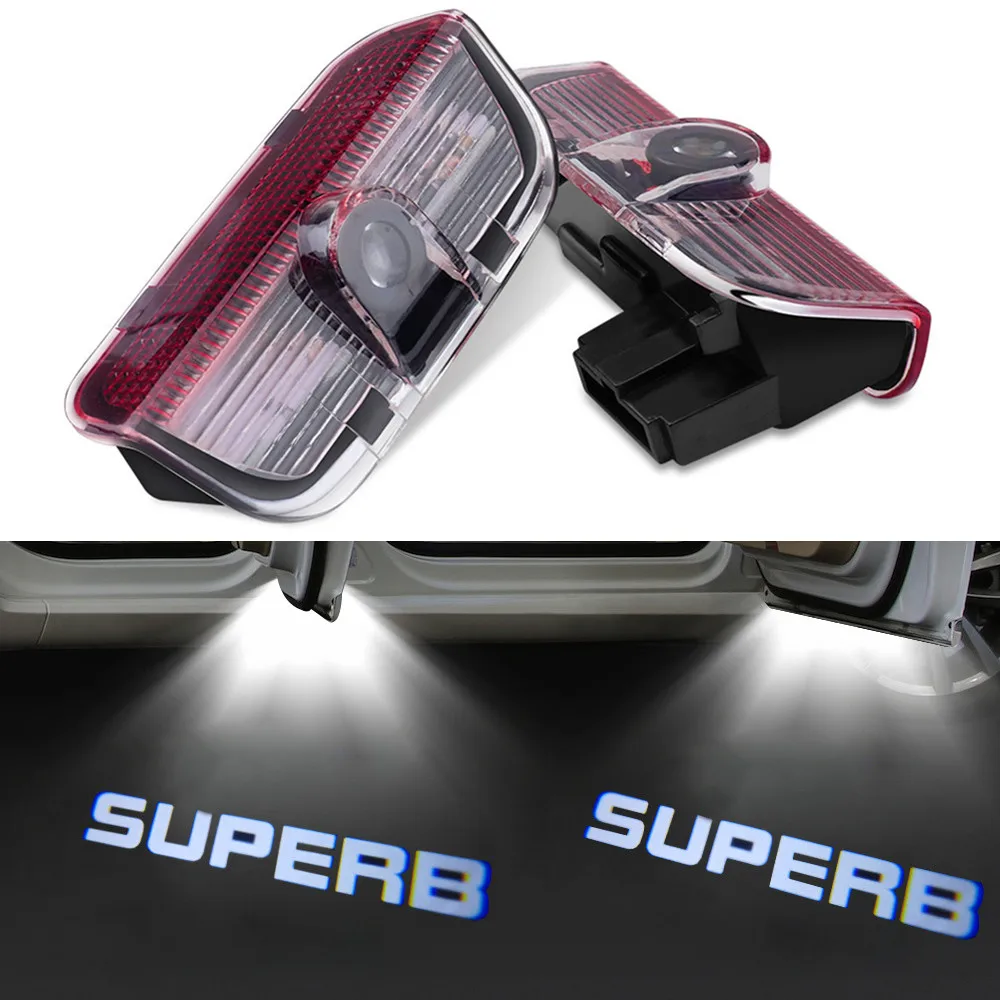 

2 pieces 3D Logo Laser Car Door Light SUPERB Projector Lamp LED Courtesy Light For Skoda Superb 2009-2018 MK2 MK3 SUPERB Welcome