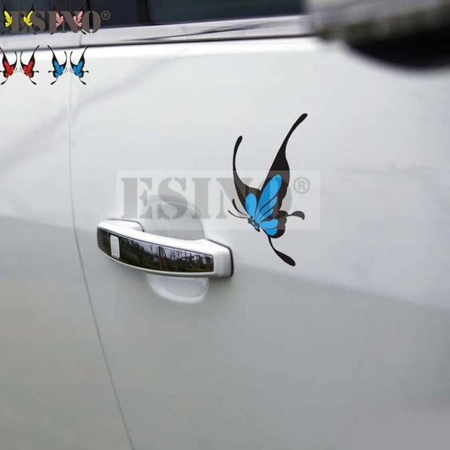 2 X Car Accessories Styling Creative Design Colorful Flying Butterfly Car  Body Rear View Mirror Pvc Stickers Decals Vinyls - Car Stickers - AliExpress