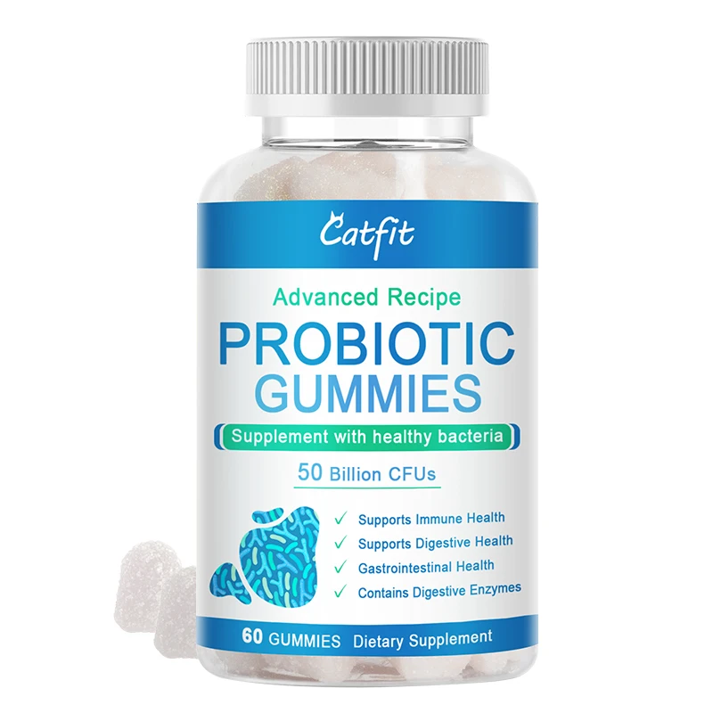 Catfit Organic Digestion Probiotics Gummies Balancing Healthy Flora