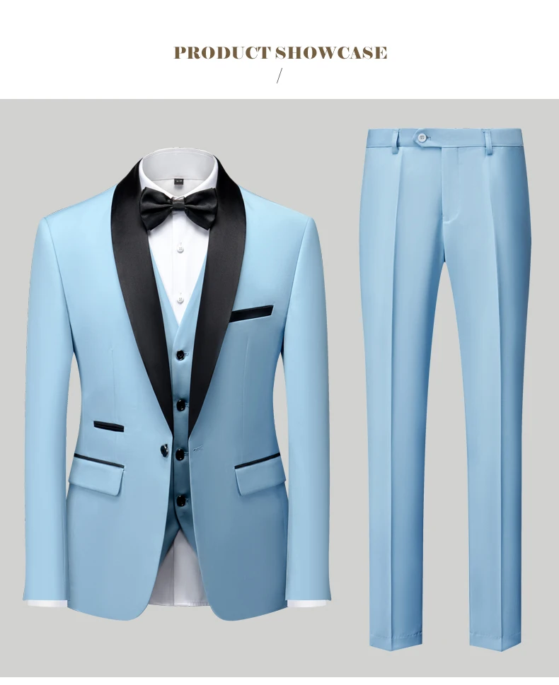 S6aadf14506f84121af33424b6918d4127 M-6XL Men's Casual Business Have Smoking Suit High End Brand Boutique Fashion Blazer Vest Pants Groom Wedding Dress Party Suit