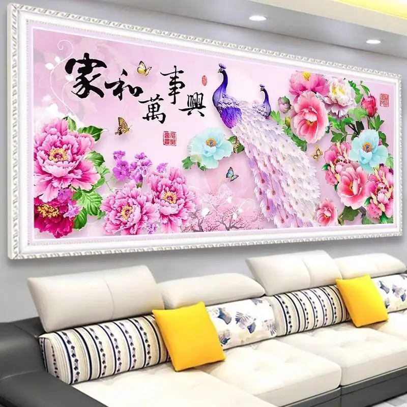 

DIY Special Shaped Diamond Painting Full Diamond Embroidery,5D,Cross Stitch Mosaic,Decoration Home Handmade Gift Peacocks Peony