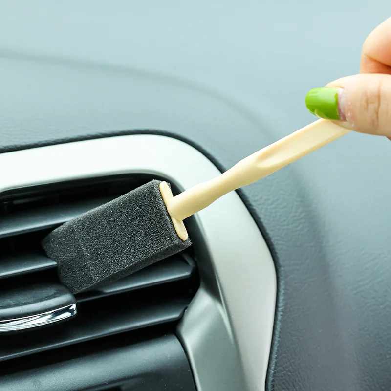 Car Vent Brush Car Interior Cleaning Dust Removal Air Conditioning Grille Sponge Cleaning Brushes Accessories