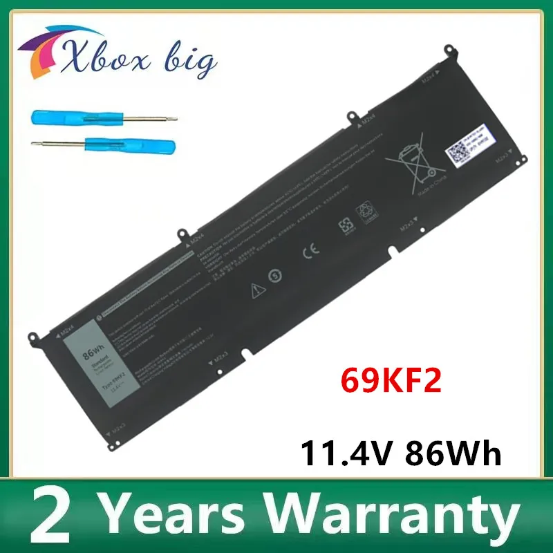 

Аккумулятор 69KF2 8FCTC 70N 2F для Dell Alienware M15 M17 R3 XPS 15 9500 G7 7500 Precision 5550 P100F P45E P91F P87F00 86WH