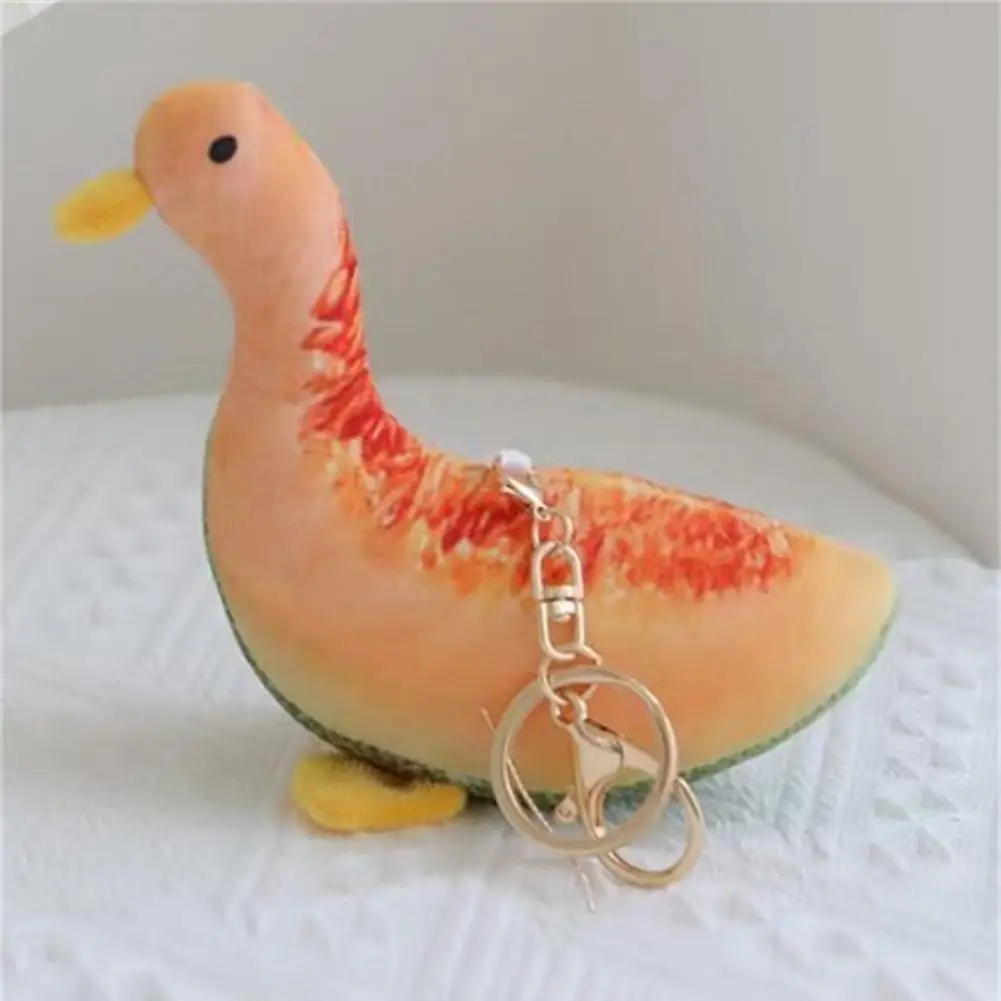 16cm Exquisite Multi-use Fruit Duck Duck Doll Keychain Purse Accessories Kids Girl Gift Plush Doll Pendant Duck Plush Toy 4pcs kawaii duck clothes 30cm lalafanfan duck toy doll accessories band hood backpack glasses sweater girl gift