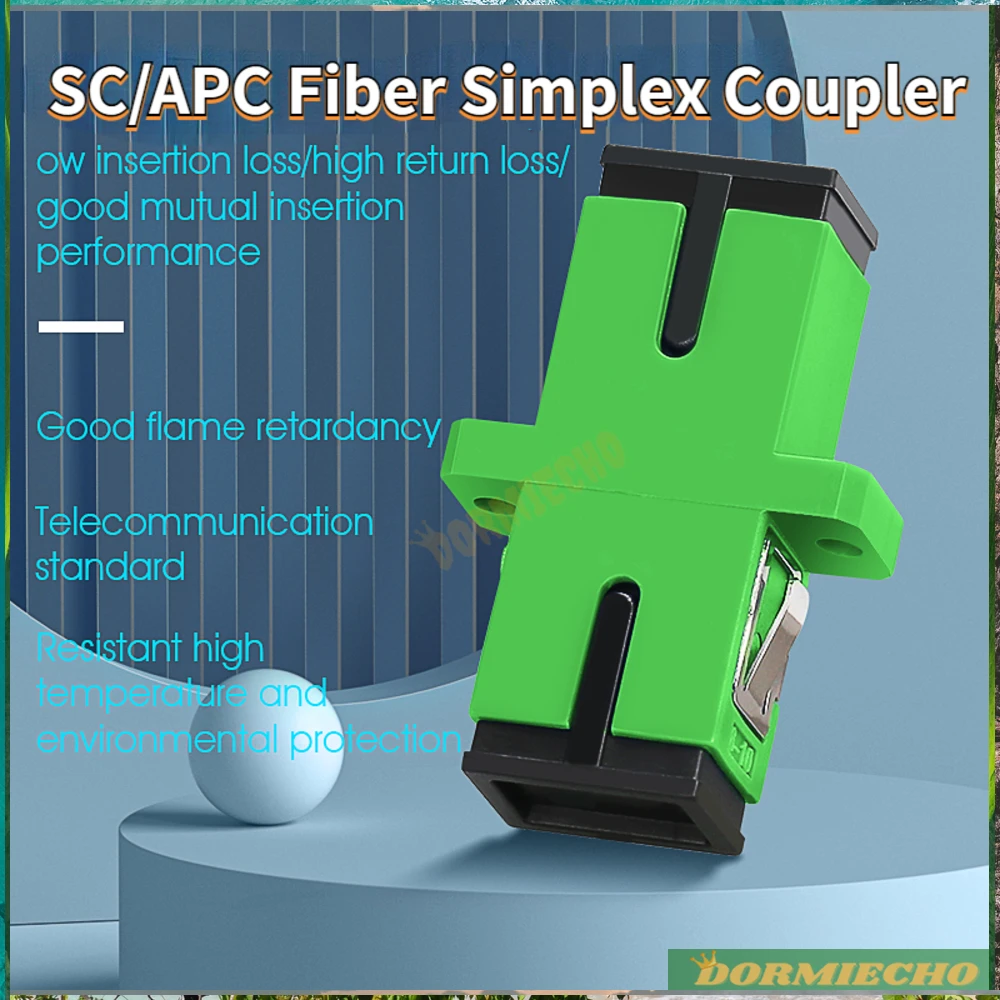 

Brand New Single Mode Fiber Connector SC/APC Adapter Coupler Square Free Shipping Optical Flange Head