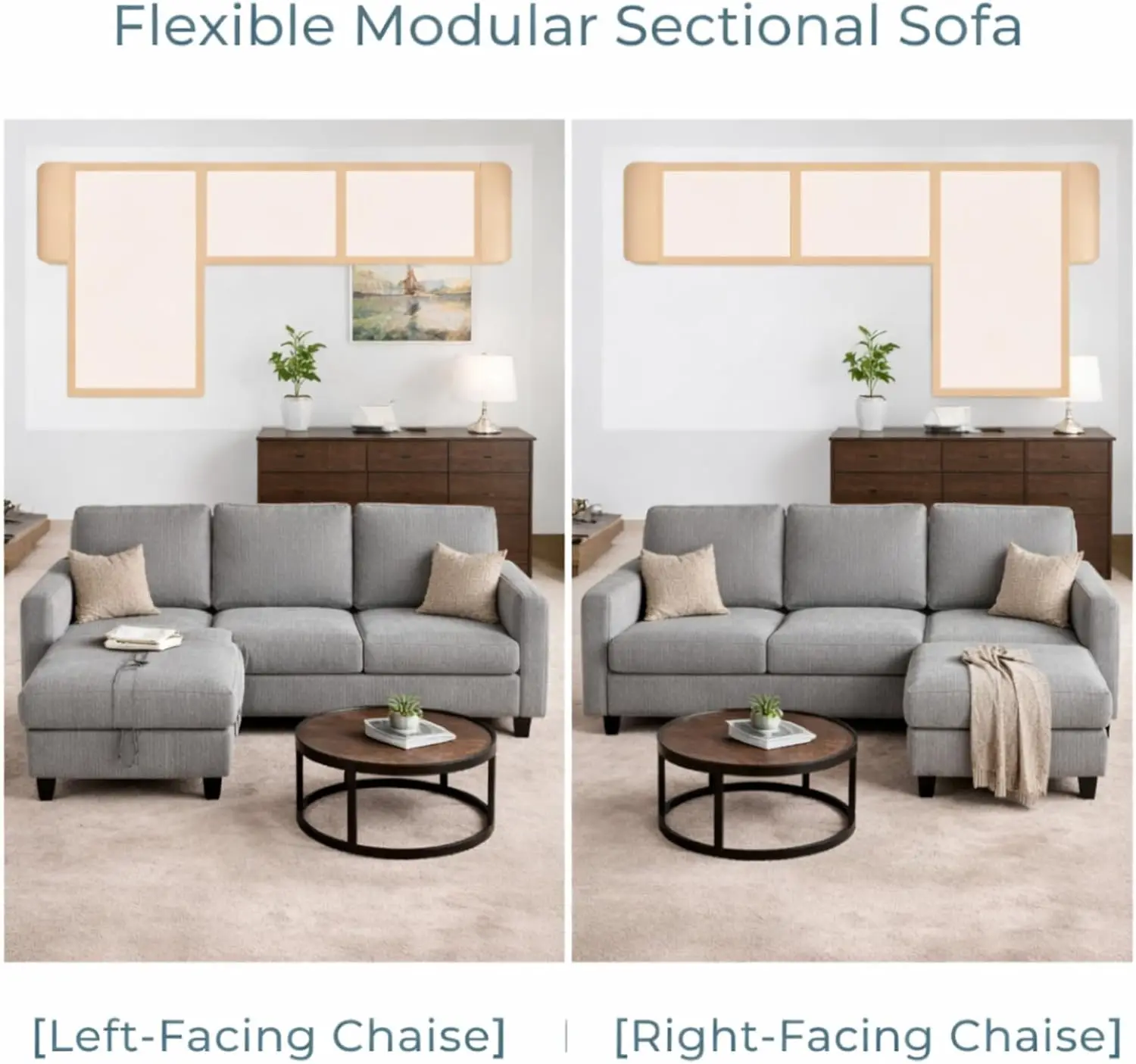 L-Shaped Corduroy Sofa Bed - image 4