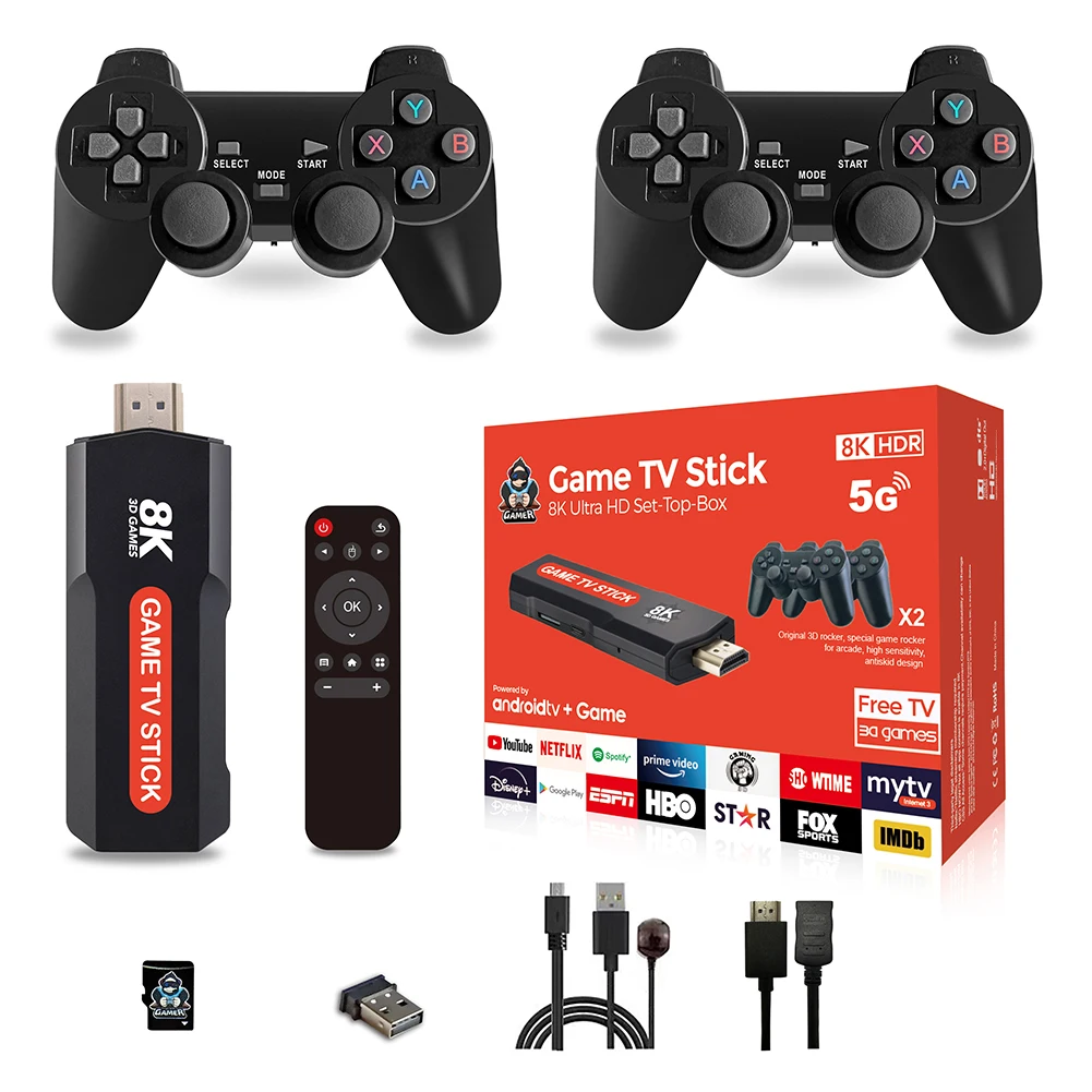 Support OTG OTA Upgrade Quad Core ARM Cortex-A53 Processor 2.4G Mini Pocket Games Console Wireless Game Machine for Boys Girls