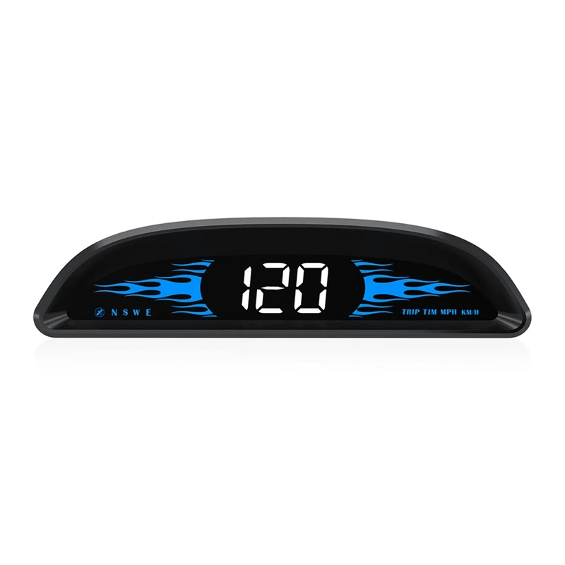 Tachimetro Gps Digitale, Display Head Up Hud Per Auto Universale Con Velocità Mph, Direzione, Distanza Di Guida, Allarme Overspeed-Boom
