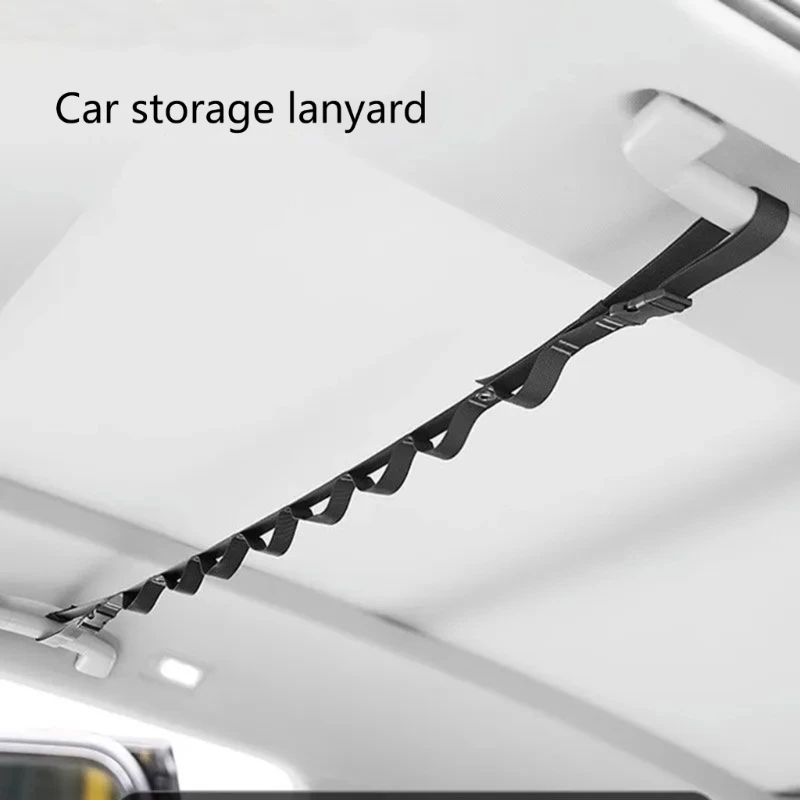 G99F Car Clothes Drying Rope Clothesline 8 Position Outdoor Travel Clothes Line Vehicle Mount Line